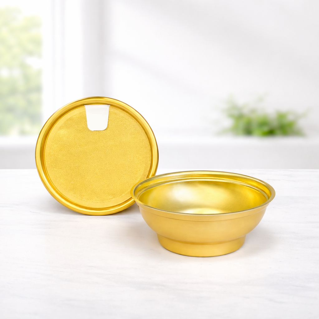 Gold Aluminum Food Bowl