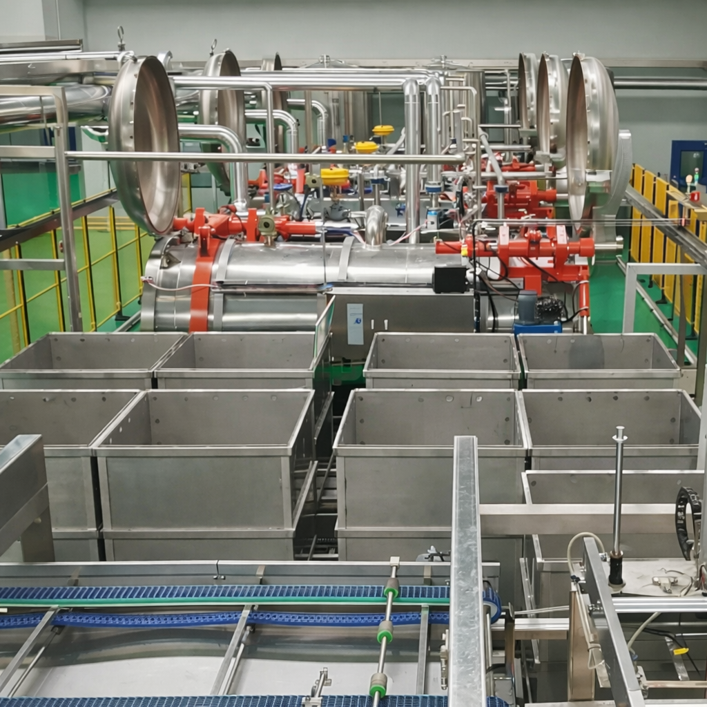 Horizontal Continuous Food Sterilizer Retort Line