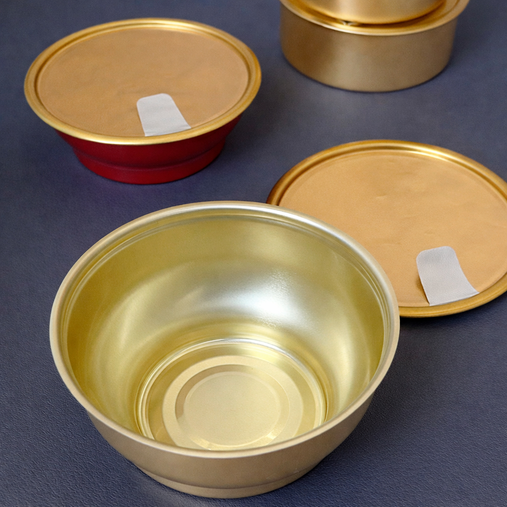 Gold Aluminum Food Bowl