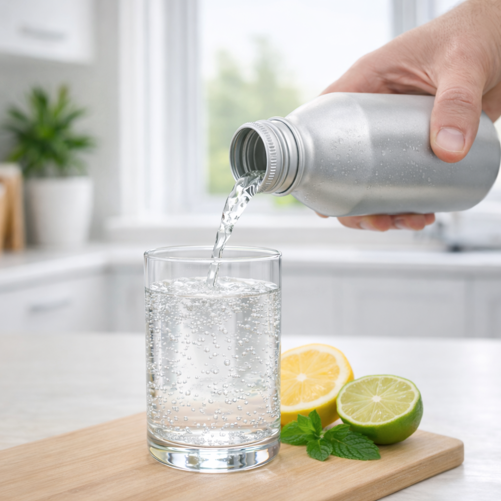 Aluminum Bottle with Screw Lid