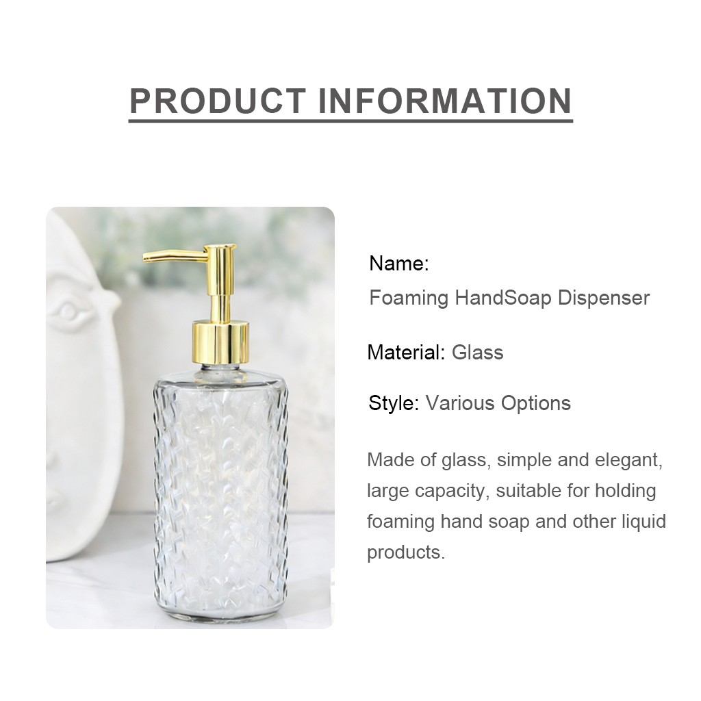  Glass Soap Dispenser Bottle