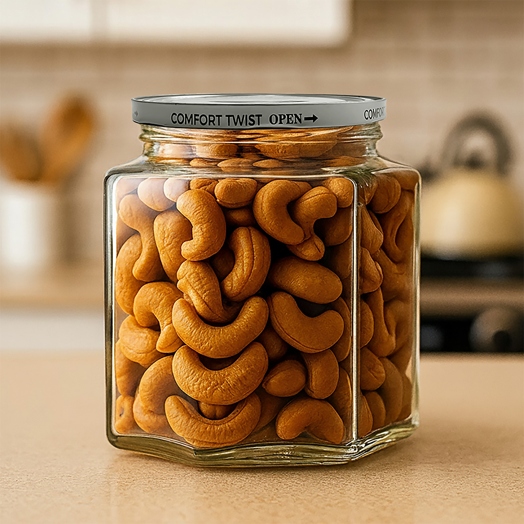 Glass Jar with Comfort Twist Open Canning Lid