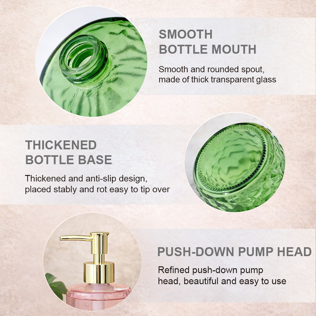  Glass Soap Dispenser Bottle