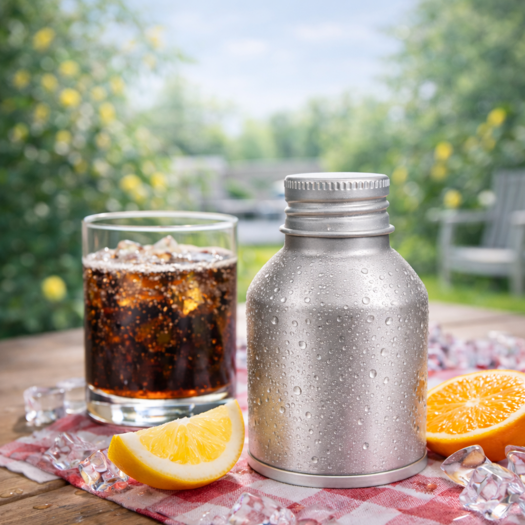 Aluminum Bottle with Screw Lid