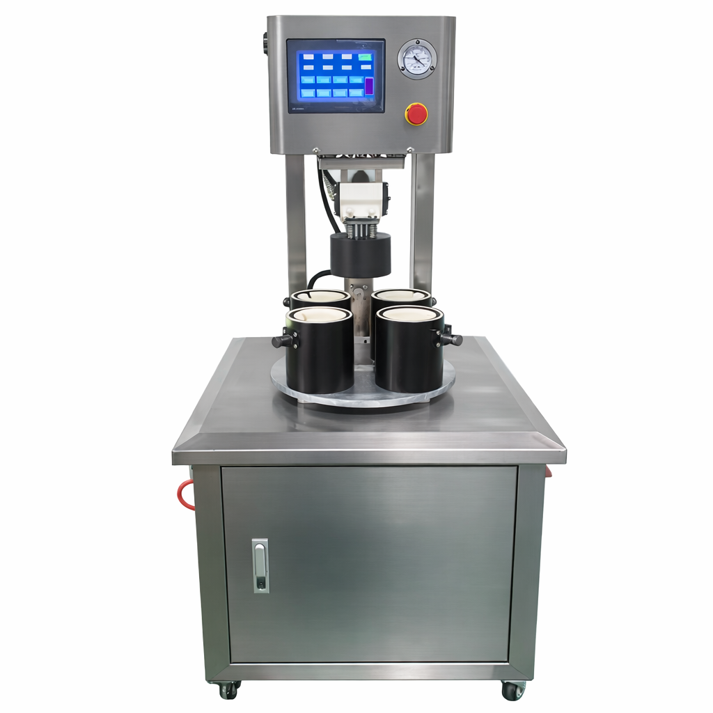 Automatic Glass Jar Screw Capping Machine Jam Vacuum Glass Bottle Sealer Machine