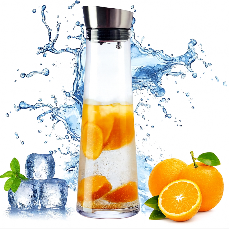  Glass Carafe with Stainless Steel Lid