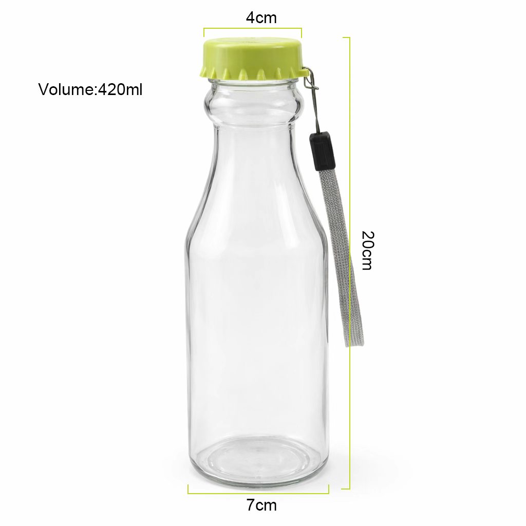 Twist glass water bottle
