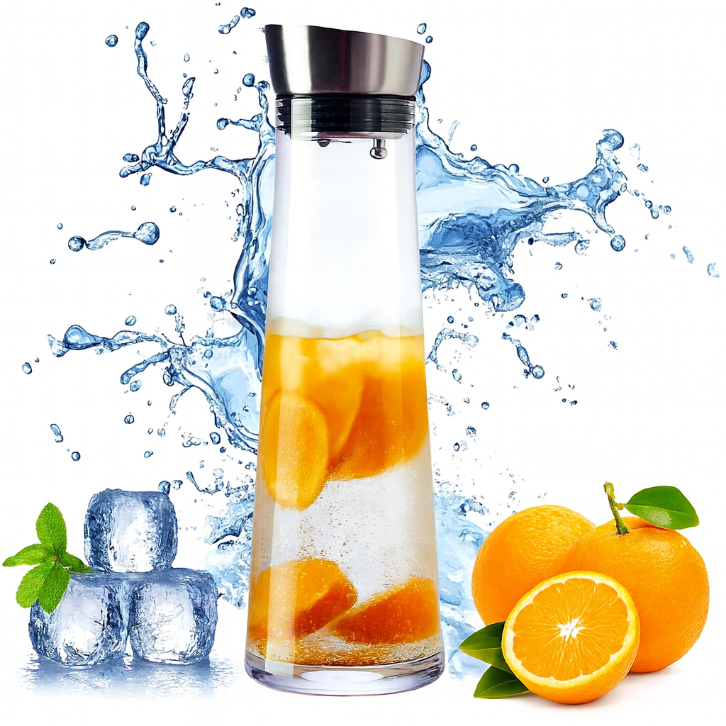 Glass Carafe with Stainless Steel Lid