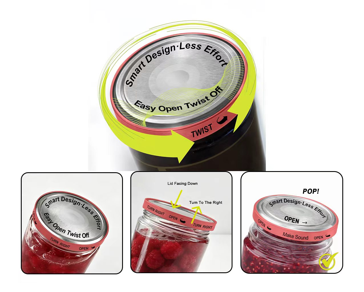 Easy-Open Twist-Off Metal Lid