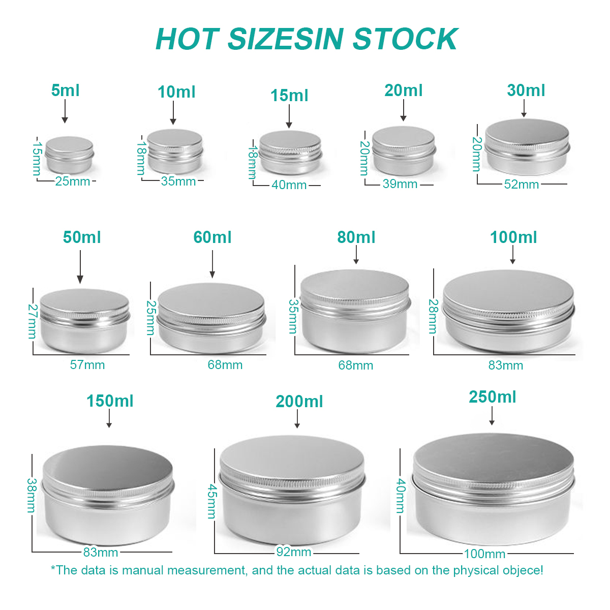 Aluminum Can Container with Screw Cap