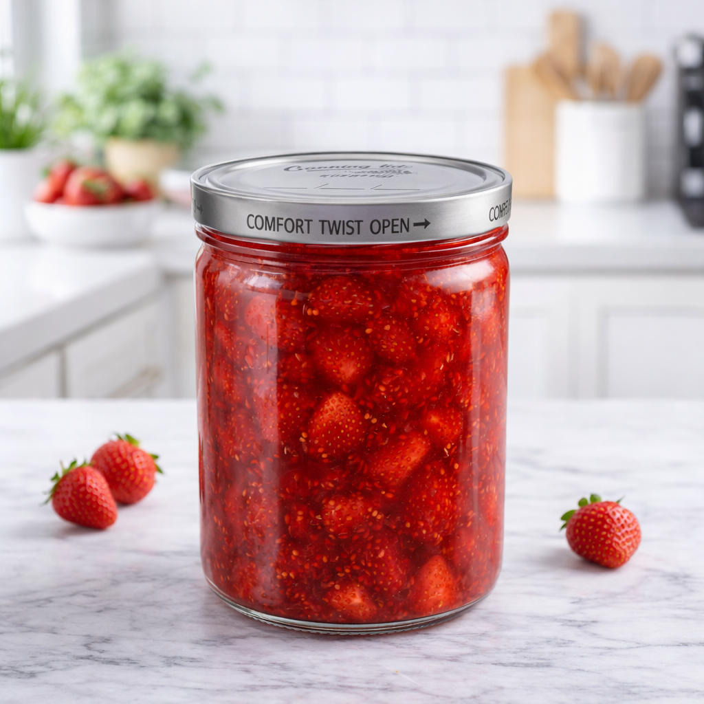 Glass Jar with Comfort Twist Open Canning Lid