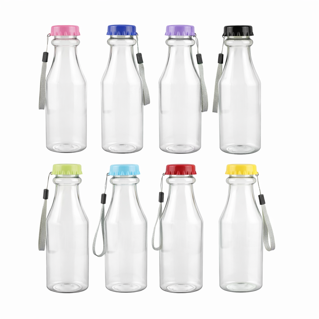 Twist glass water bottle