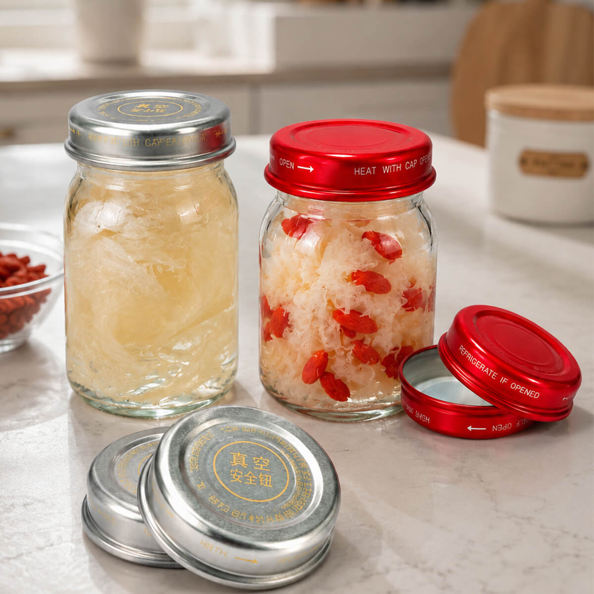 Press-On Twist-Off Lid for Baby Food & Processed Food Packaging
