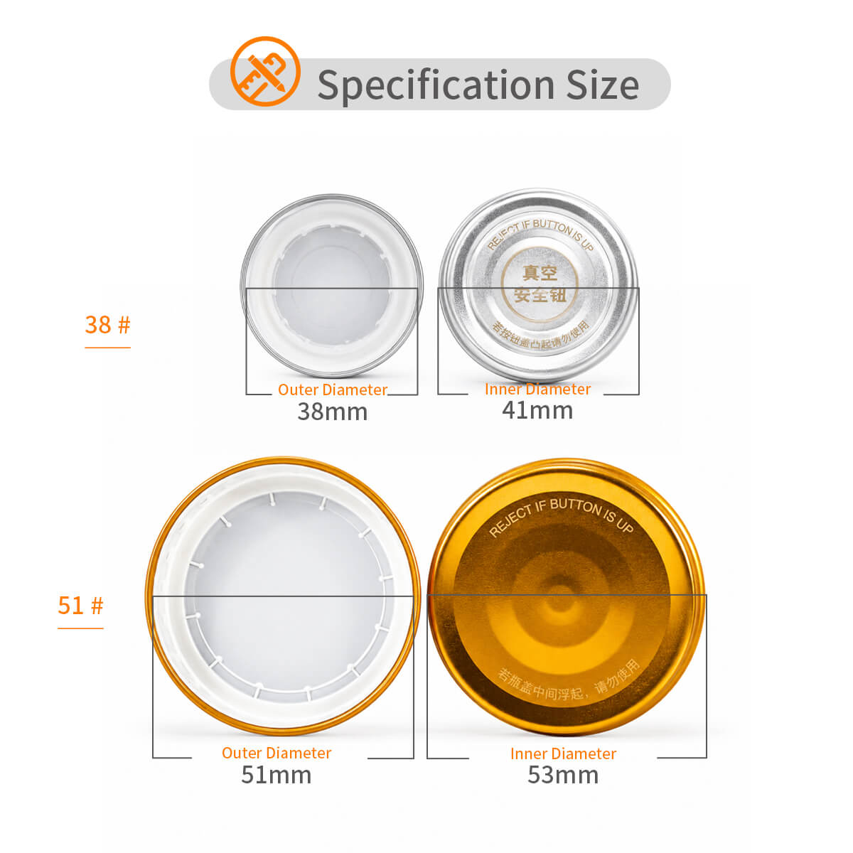 Press-On Twist-Off Lid for Baby Food & Processed Food Packaging